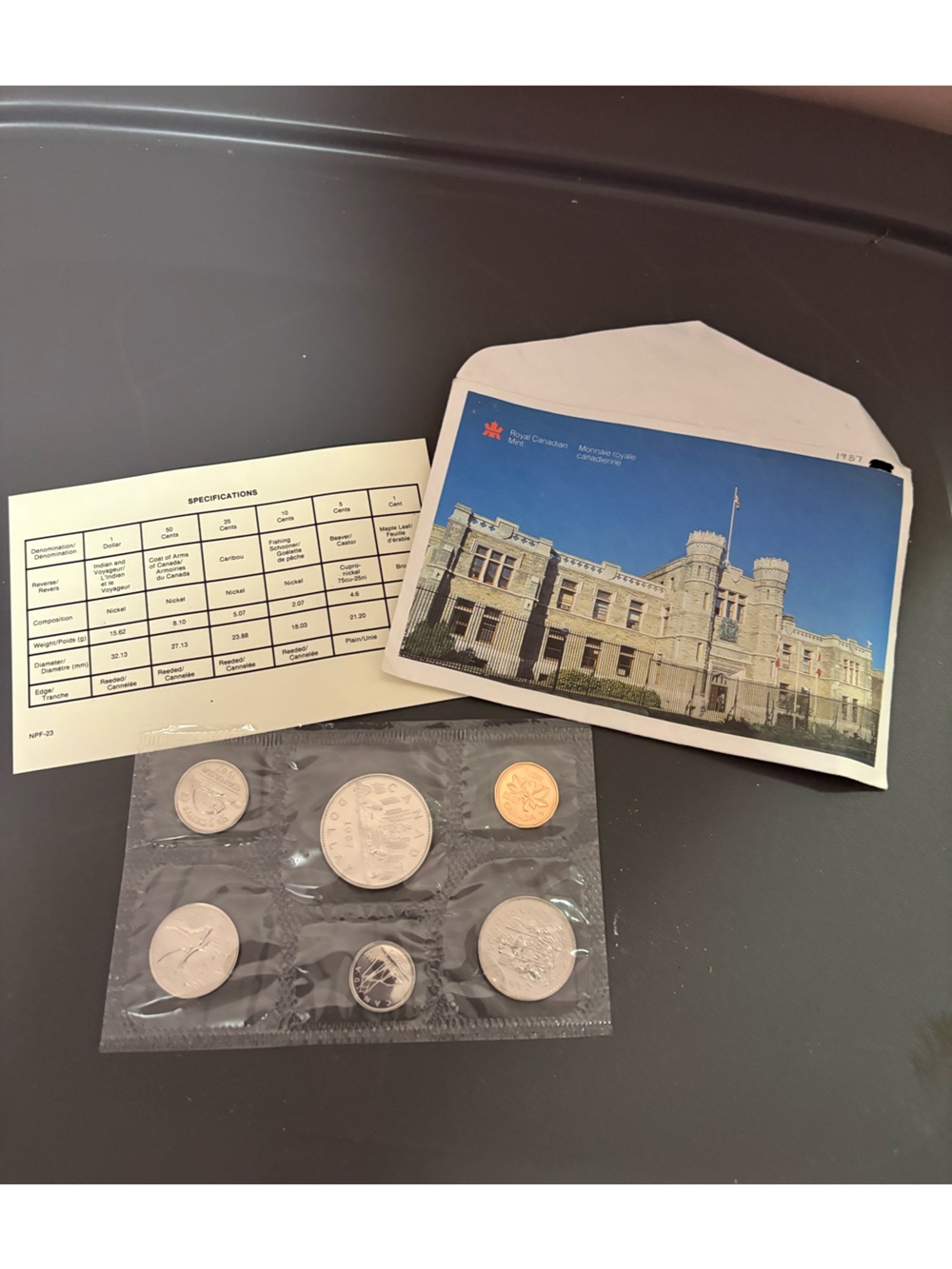 1987 coins proff set with the nickel dollar since it’s after 1967